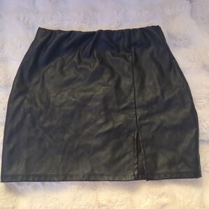 Leather Black Mini Skirt